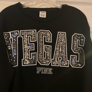 VICTORIA SECRET PINK SEQUINED LAS VEGAS SWEATER!!
